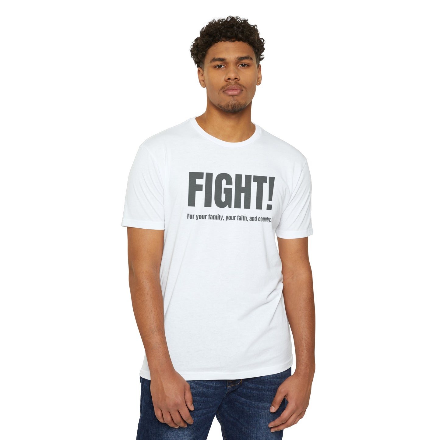 "FIGHT" Unisex CVC Jersey T-shirt